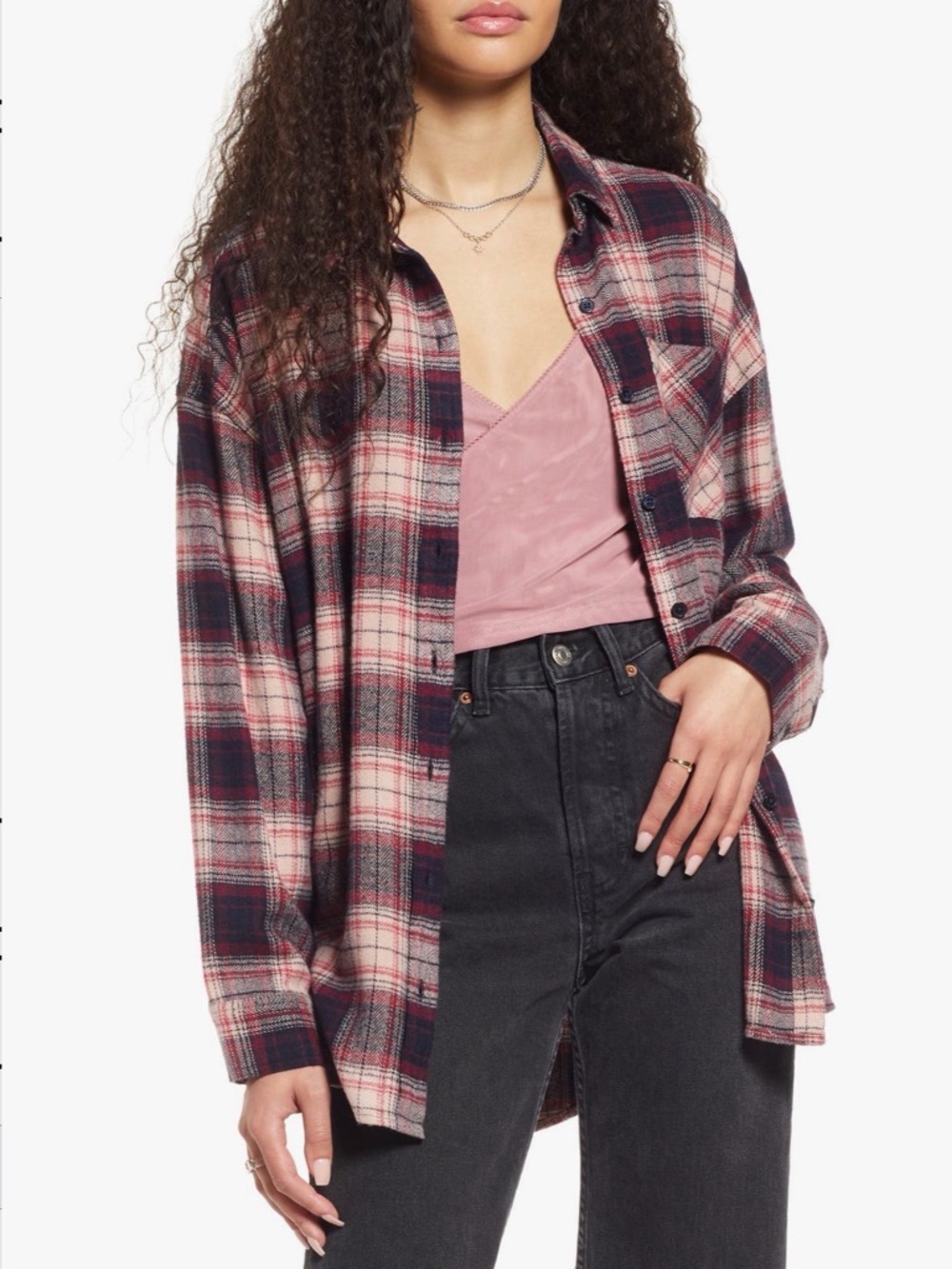 BP. Boyfriend Plaid Shirt
